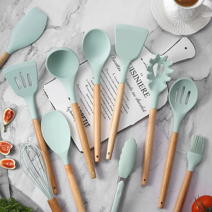 12 Pcs Silicone Kitchenware Cooking Utensils Set