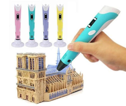 Intelligent 3d Pen With Led Display (Rechargeable)