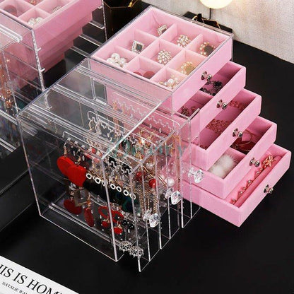 Large Capacity Jewellery Storage Box, Transparent Display Stand - Decency