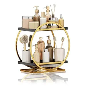 2 Tier Metal Perfume Skincare Cosmetics Organizer Rack