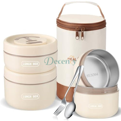 3 Pcs Portable Insulated Lunch Container Set
