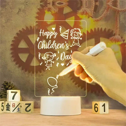 Creative Led Night Light With Note Board