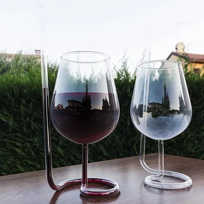 Cocktail Glass with Straw Wine Glass