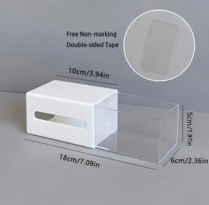 Wall-Adhesive Acrylic Storage Holder
