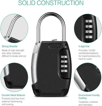 Home Lock Box 4 Digit Combination Keys Locks