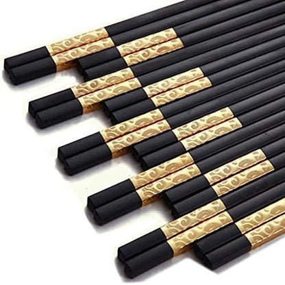 24cm Chinese Chopsticks 10 Pair Gold Moon Pattern Chinese chop Sticks