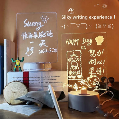 Creative Led Night Light With Note Board