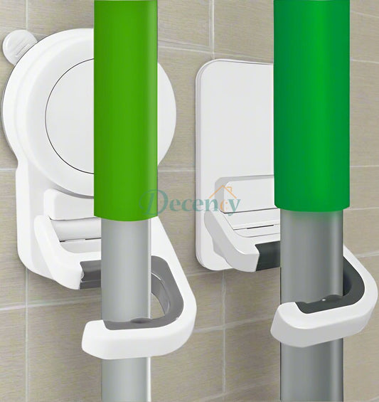 Suction Cup Mop Holder and Self-Adhesive Mop Holder