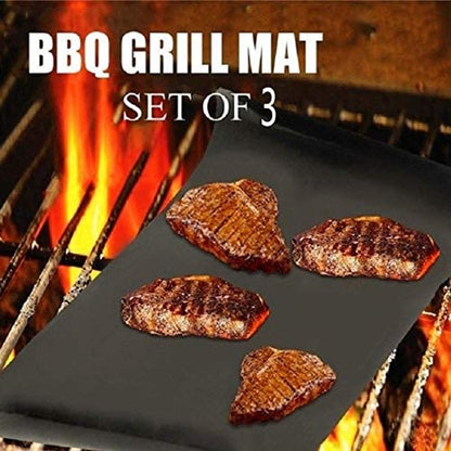 Non-Stick BBQ Grill Mat Set of 3
