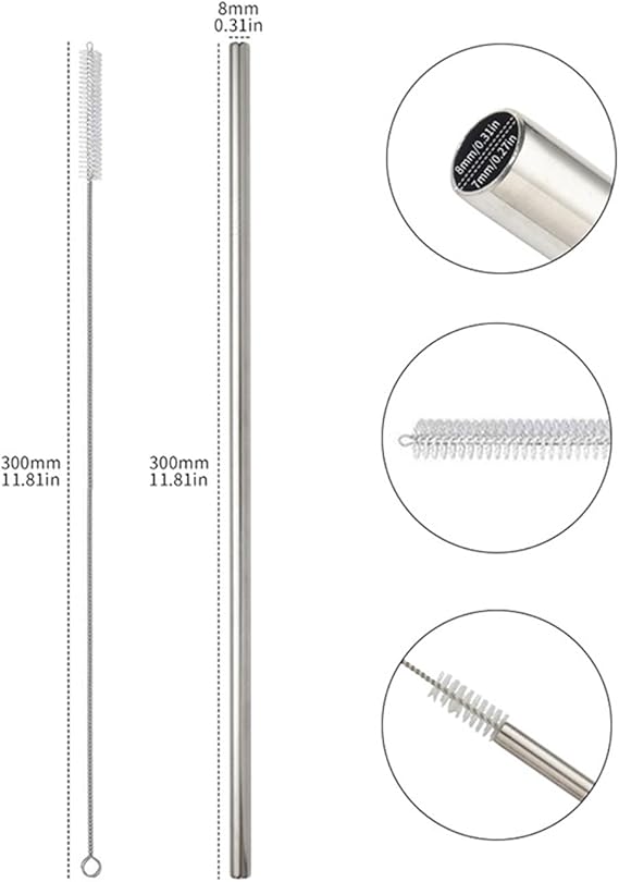 Stainless Steel Stanley Tumblers Straw  ( Without Brush )