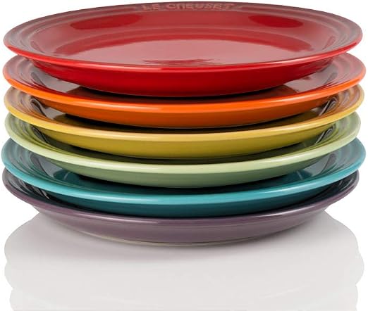 Le Creuset Rainbow Tea Plates (Set of 6) | Ceramic Tableware