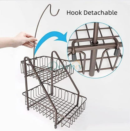 2-Tier Metal Storage Rack & Multipurpose Organizer