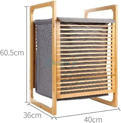 Bamboo Laundry Portable Storage Basket