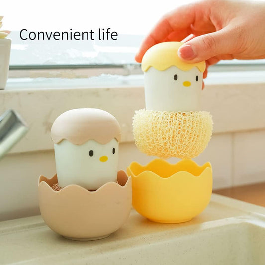 Multipurpose Cute Eggshell Chicken Cleaning Brush