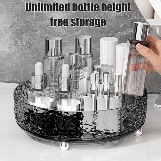360° Rotating Cosmetics Display Tray,Large Capacity Makeup Perfume Organizer