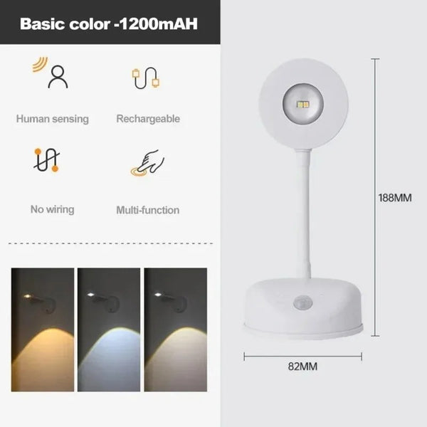 LED Motion Sensor Night Light Wireless USB Rechargeable