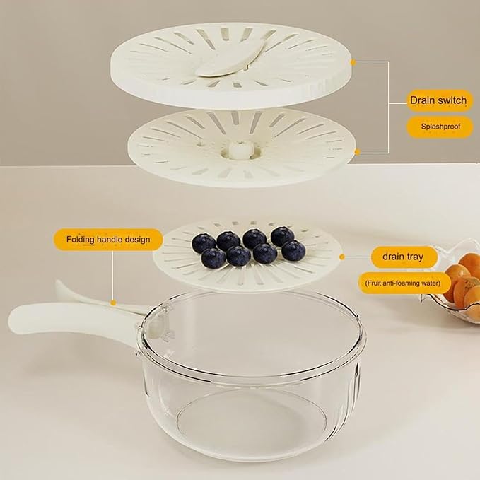 2 in 1 Multi-function Draining Basket with Lid