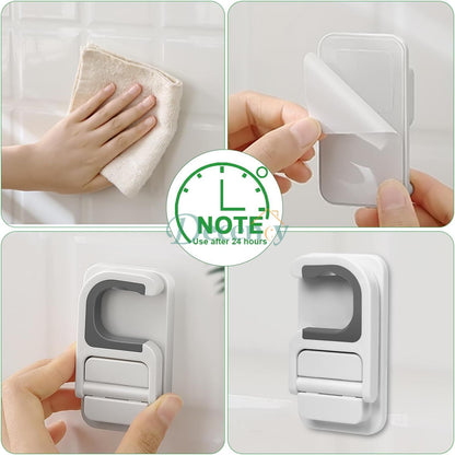 Suction Cup Mop Holder and Self-Adhesive Mop Holder