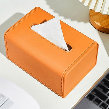 Luxury Leather Texture Modern Tissue Dispenser Box
