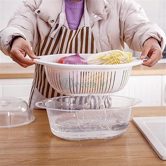 Multipurpose draining basket with lid