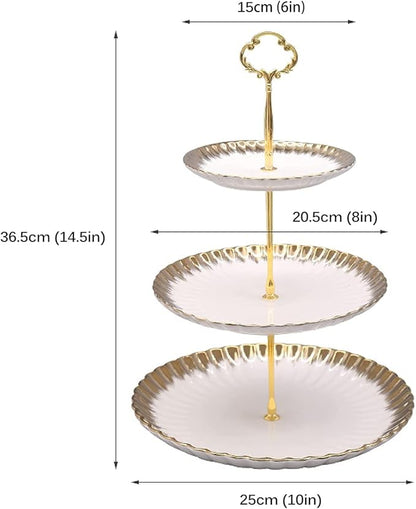 3 Layer, Reusable Round Cake Stand - Fruit Display