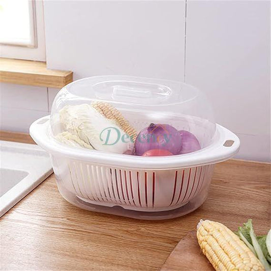 Multipurpose draining basket with lid