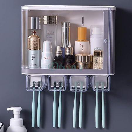 Wall Mounted Tooth Toothbrush Cup Without Perforation Storage Holder D