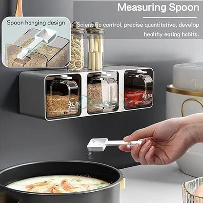 Elite Wall Mounted Spice Jar Rack – Premium Kitchen Organizer with Space-Saving Storage