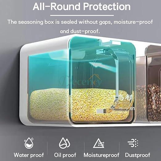 Elite Wall Mounted Spice Jar Rack – Premium Kitchen Organizer with Space-Saving Storage
