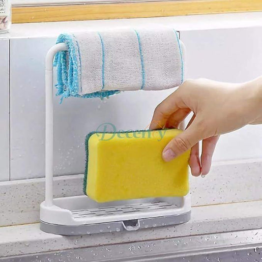Kitchen Dishcloth Holder for Towel Rag Hanger Sink Sponge Holder