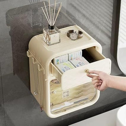 Tissue dispensar with cupboard