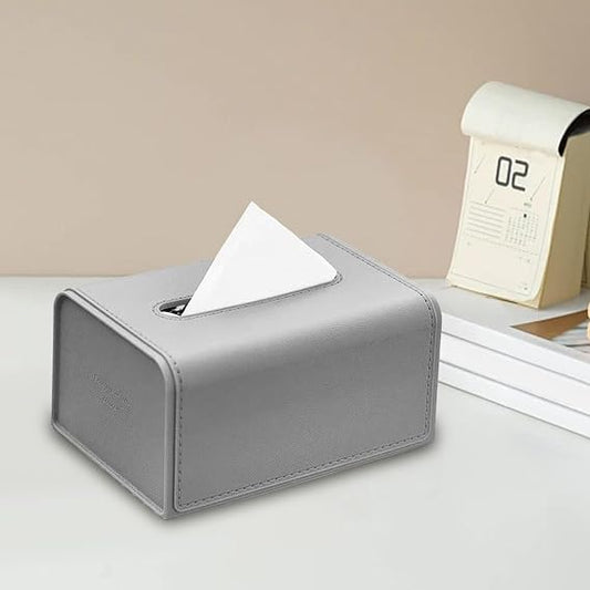Luxury Leather Texture Modern Tissue Dispenser Box