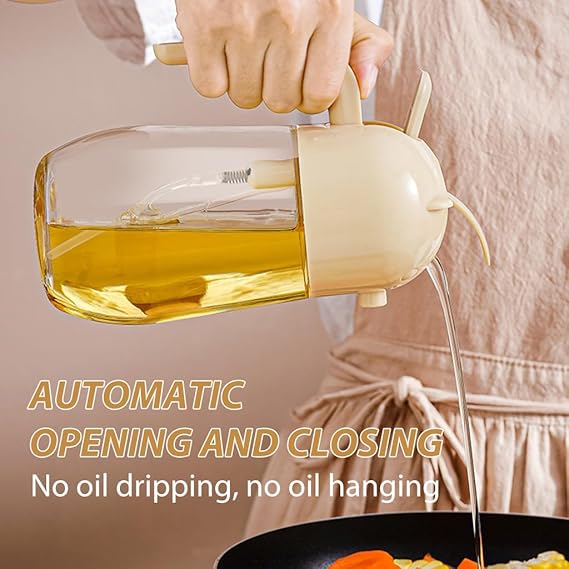 Oil Sprayer Bottle with Pour Spout Olive Oil Dispenser