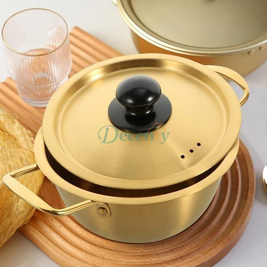 Stainless Steel Golden  Cooking Pot (22 CM )