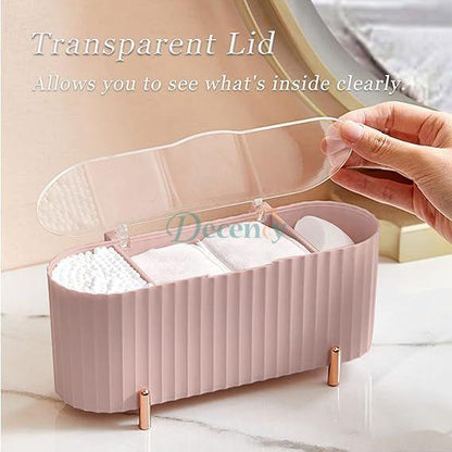  Desktop Cosmetic Storage Box with Lid Compact & Stylish Makeup Organizer