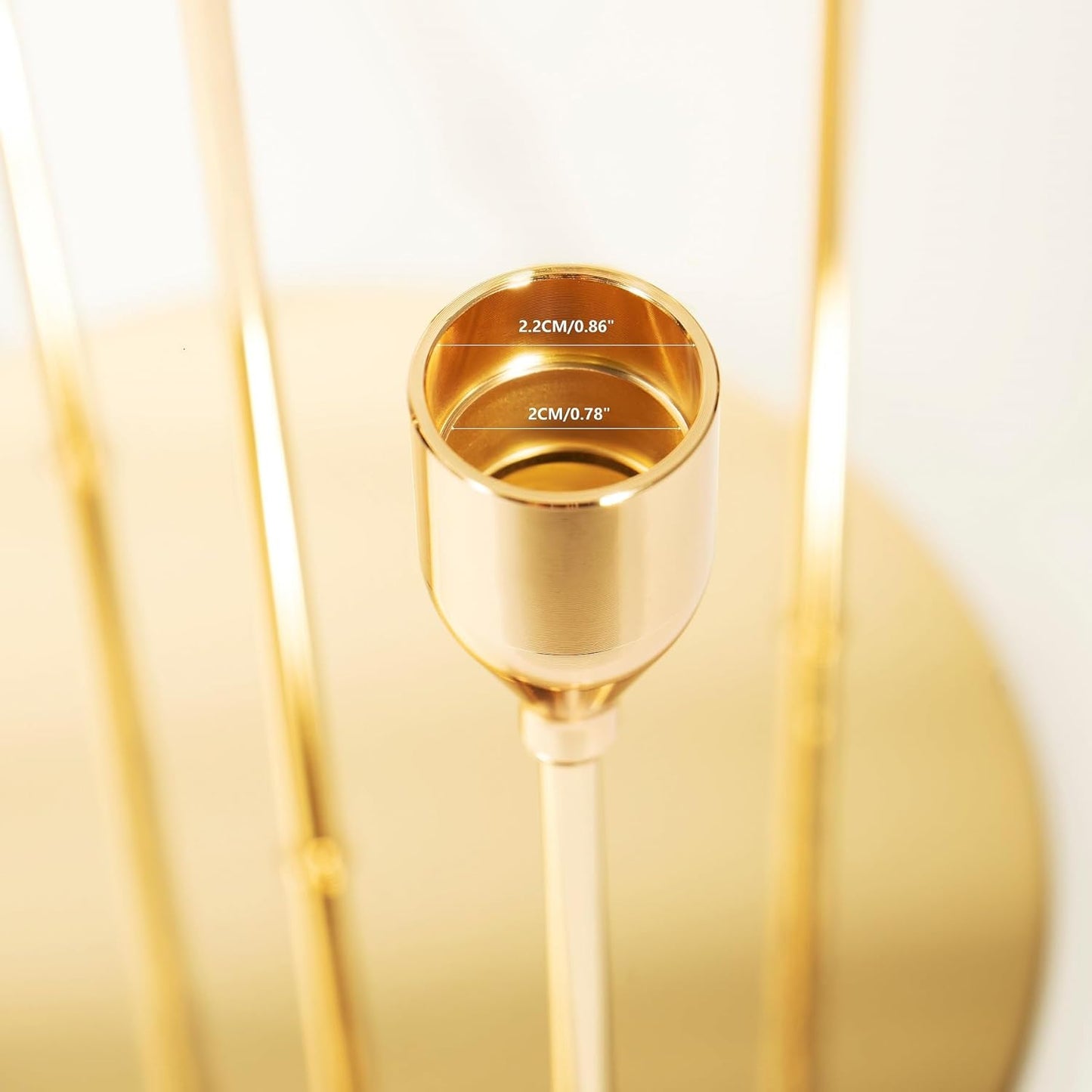 Gold Candlestick 5 Arm Candle Holder