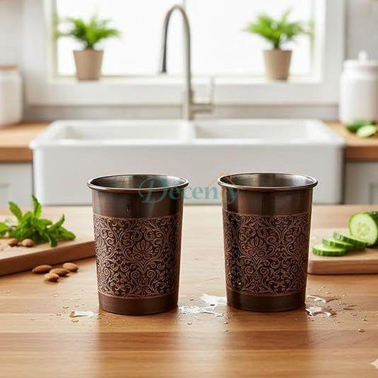 1 Pcs Handcrafted Designer Pure Copper (280ML)