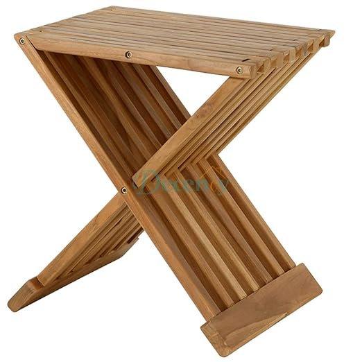 Bamboo Foldable Waterproof Bathroom Stool