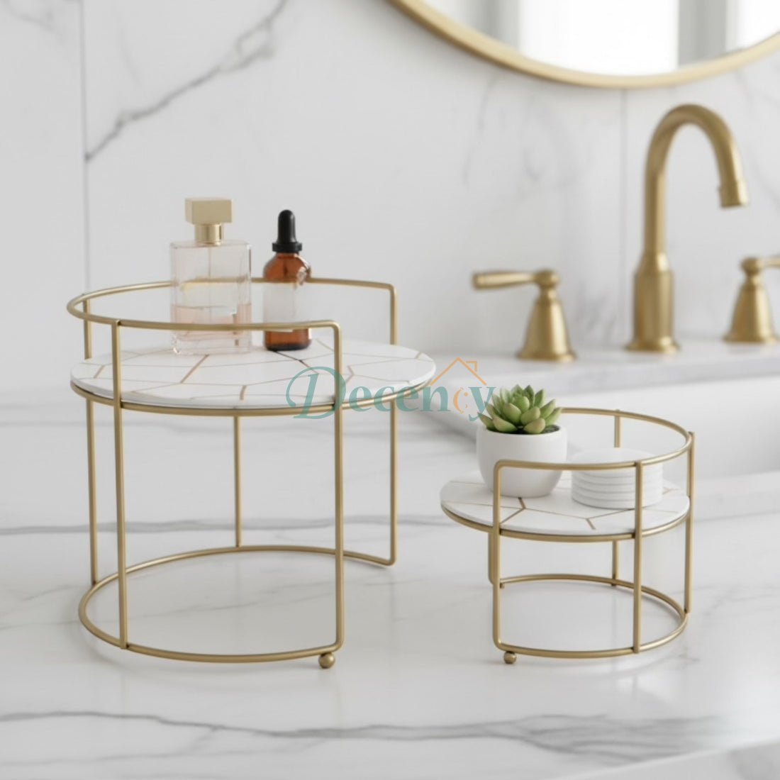 2-Tier Cosmetic & Perfume Organizer Stand – Luxury Makeup Display