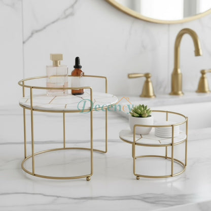 2-Tier Cosmetic & Perfume Organizer Stand – Luxury Makeup Display