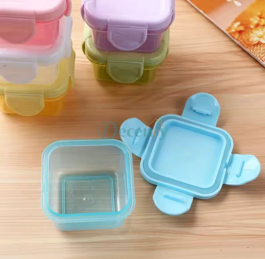 Pack Of 4 Mini Food Grade Sealed Fresh Box, Reusable Bento Lunch Box