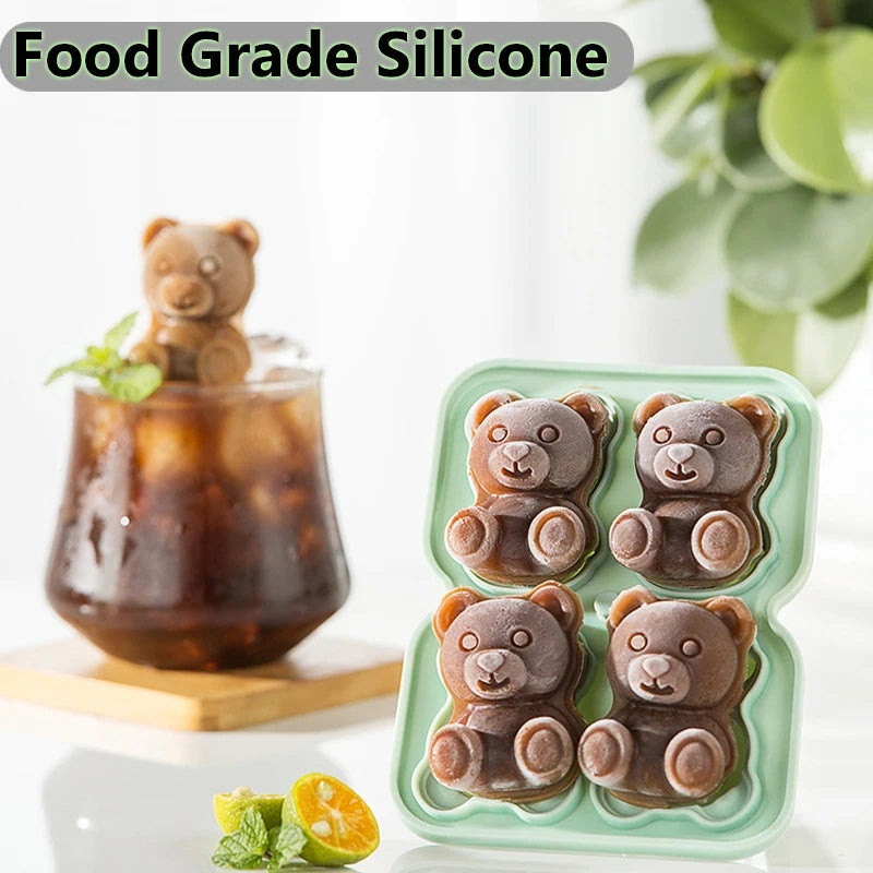 Bear Ice Cube Tray (4 grid)