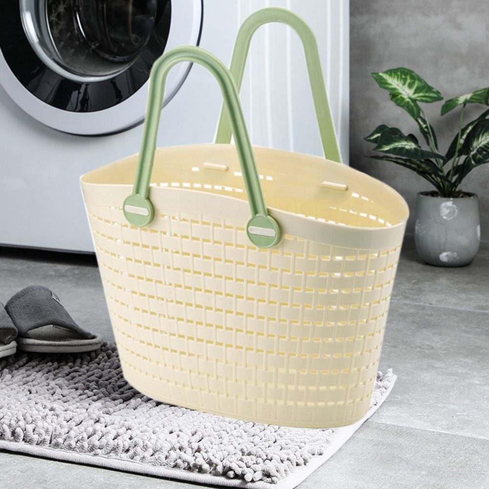 Multipurpose White Plastic shopping Basket With Handles
