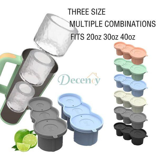  Tumbler Silicone Ice Cube Tray with Steel Tong Flexible Ice Mold with Lid | Comes with Stainless Steel Ice Tong | Easy Release & Mess-Free