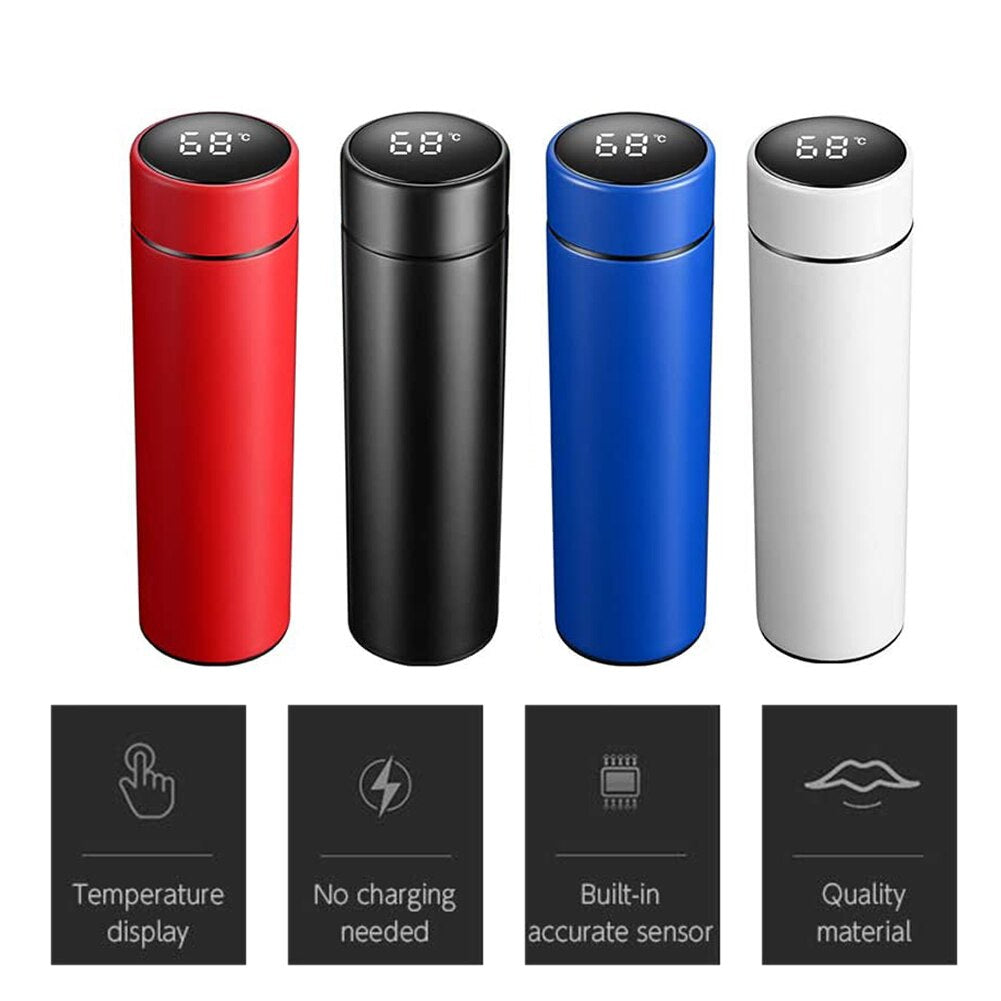 Smart Digital Thermal Vacuum Flasks Stainless Steel Touch Screen Water Bottle