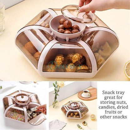 6 Portion Creative Lotus Fruit Plate Dry Fruit Tray