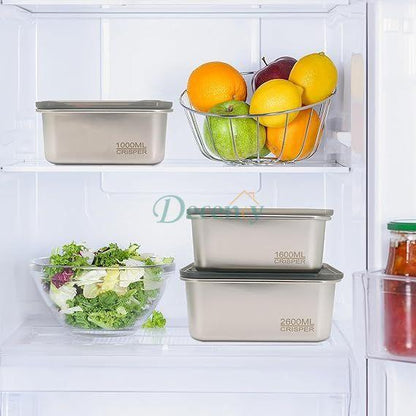 Crispers Stainless Steel Food Storage