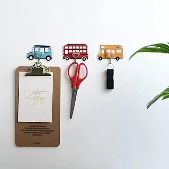 Set Of 3 Car Pattern Wall Hooks