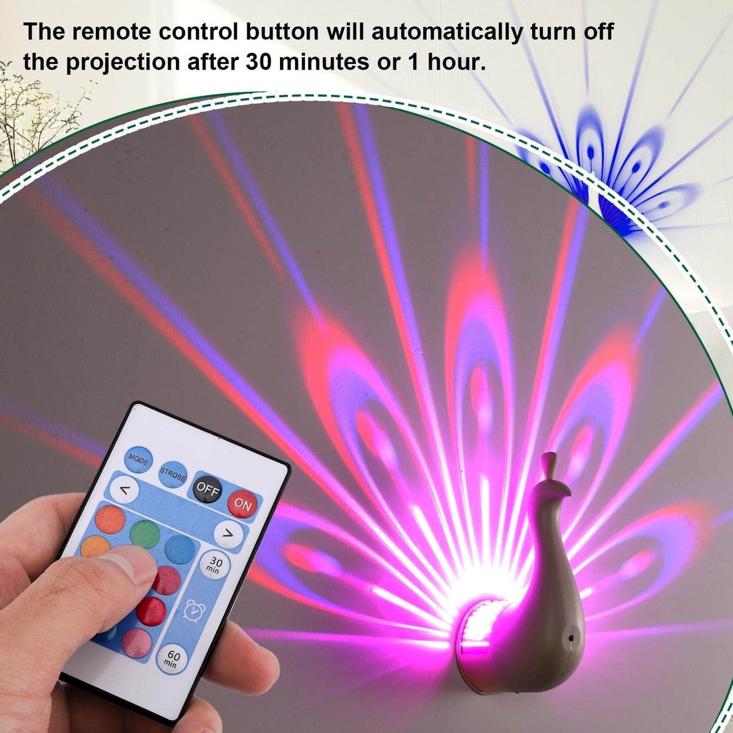 Twinkle Peacock Night Sky Projection Lamp