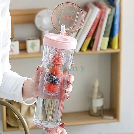 800Ml Portable Plastic Water Infusing Bottle with Straw